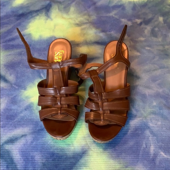 Franco sarto cork wedge sandal - Picture 2 of 3